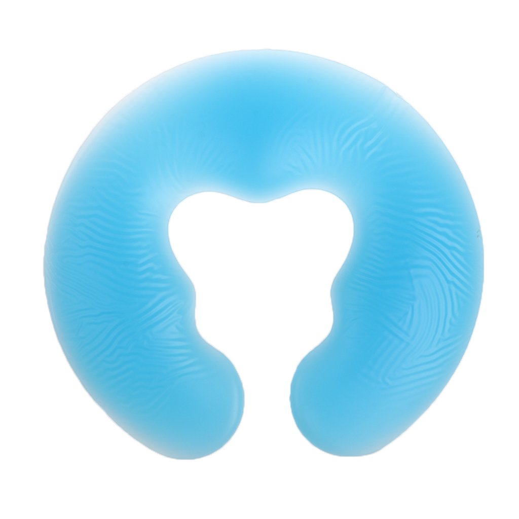 Homyl Silicone Spa U Shape Pillow Face Rest Body Massage Cradle Hole Cover Cushion - Blue : Beauty