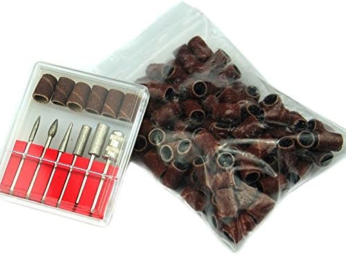 Fashion gallery Hot Selling 6pcs Nail Drill Kit Bits file 100 Sand Professional For Electric Drills &amp; Filling System