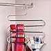 Myfolrena Hangers for Pants Clothes Hanger Non Slip Updated S-Shaped 5 Layers Hangers Closet Space Saver for Jeans Scarf Tie(6-Pack)