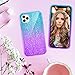 VEGO Compatible for iPhone 11 Pro Max Glitter Case, Gradient Ombre Bling Case for Women Girls Diamond Rhinestone Sparkle Fashion Cute Girly Case Compatible for iPhone 11 Pro Max Case (Teal Purple)