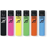 Clipper CKJ11 Fluorescent Jet Flame Lighter &ndash; Refillable Butane Torch Lighter &ndash; Wind Resistant Single Jet Flame &ndash; Adjustable Flame Pocket Lighter (Pack of 6)
