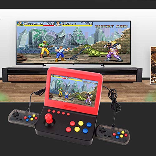 MOGOI Arcade Video Retro Game Machine,7 Inch Large TFT Screen Retro Mini Handheld Arcade Nostalgic Game Console Handheld Game Console with 3000 Classic Video Games,Red