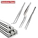 Teanfa Tongs Tweezers，Stainless Steel Tongs tweezer with Cooking Utensils/Precision serrated tips