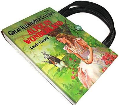 Book Purse Alice In Wonderland Book Handbag, Upcycled Handmade Book Clutch