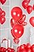 Treasures Gifted Metallic Red Balloons - 100 Pack Pearlized Ruby Red Latex Balloons 12in - Globos Metalicos Rojos - Globos Rojos Metalicos