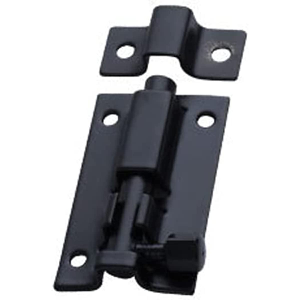 2 inch Stainless Steel Square Door Latch Bolt Securing Internal Door Latches Bolts for Bedrooms, Bathroom Toilet Gate and Wooden Doors Matte Black