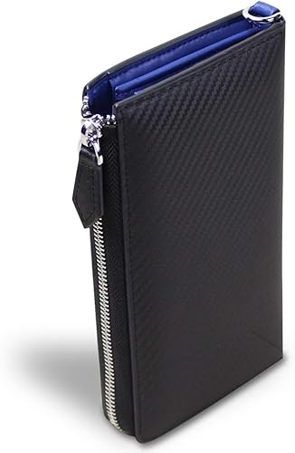Amazon スピリモ 長財布 メンズ 財布 カーボンレザー L字ファスナー 本革 大容量 Ykk ネイビー Spirimo 財布 Amazon スピリモ 長財布 メンズ 財布 カーボンレザー L字ファスナー 本革 大容量 Ykk ネイビー Spirimo 財布