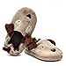Estamico Toddler Boys' Brown Rubber Sole Anti-skid Winter Doggy Slippers