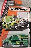 Matchbox 2016 MBX Heroic Rescue Ford E-350 Ambulance Medic in Green #74
