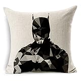 Chicozy Cotton Avengers Alliance Batman Captain America Iron Man Hulk Pillow Cover Ikia Style Sofa Cushion Cover Square Home Decration Pillowcase 17.7inch x 17.7inch