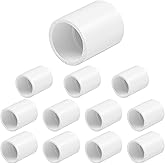12 pcs 1/2" PVC Coupling Pipe Fittings (Socket x Socket) Schedule 40 PVC Fittings used For Plumbing and Irrigation