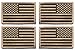 Antrix 4 Pcs Coyote Brown Regular and Reversed American US USA Flag Embroidered Patch Tactical Military United States of America Uniform Applique Hook & Loop Badge Emblem Patch for Backpacks Cap Vest