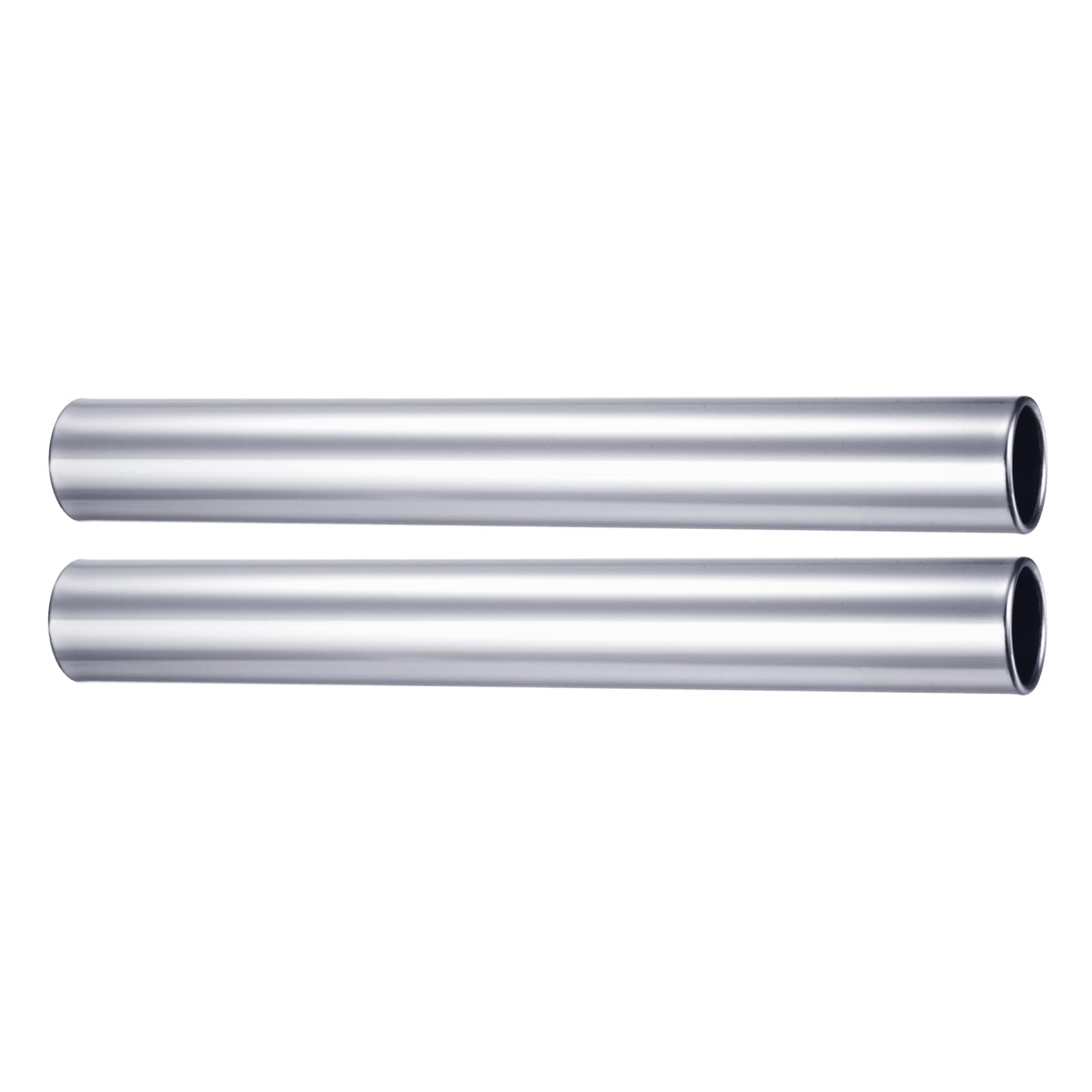 M METERXITY 2 Pack Relay Track Baton - Aluminum Alloy Tube Outdoor Running Contest Sticks Apply to Athletic/Sport/Games Tool (Silver)