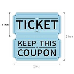Essential 8000 Assorted Raffle Ticket Rolls, Double