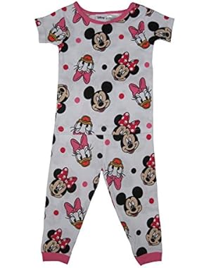 Baby Girls White Minnie Mouse Daisy Duck Cotton Pajama Set 12-24M