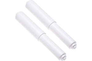 Toilet Paper Holder, 2 Pcs Toilet Tissue Roll Holder Bathroom Replacement Roller Spring Spindle, White