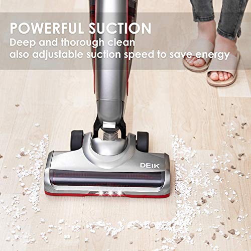 Cordless Vacuum, DEIK Portable Stick Vacuum Cleaner, Powerful