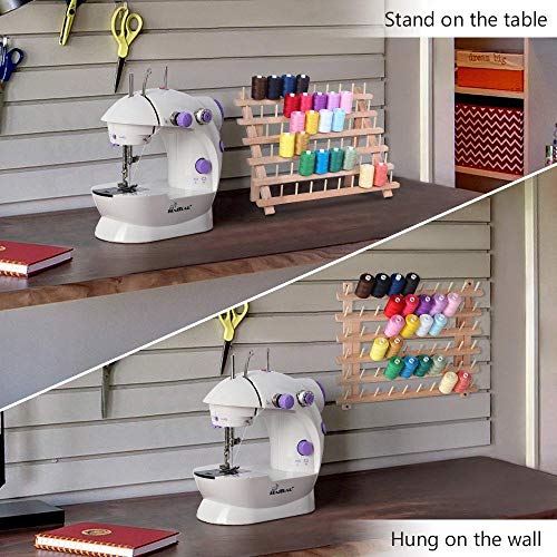 60-Spool-Thread-Rack-Wooden-Thread-Holder-Sewing-Organizer-Collapsible-Wall-Mount-Stand-Holder-for-Sewing-Quilting-Embroidery-Hair-braiding