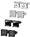 FIBO STEEL 4 Pairs Stainless Steel Stud Earrings for Men Women Ear Piercing CZ Inalid,8MM