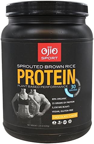 Ojio Sport Rejuvenate Sprouted Brown Rice Protein, Chocolate, 30 Servings