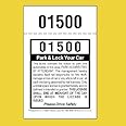 2 Part Valet Parking Tickets, (2,000 Pack) Self Park, Park & Lock, Valet Stubs