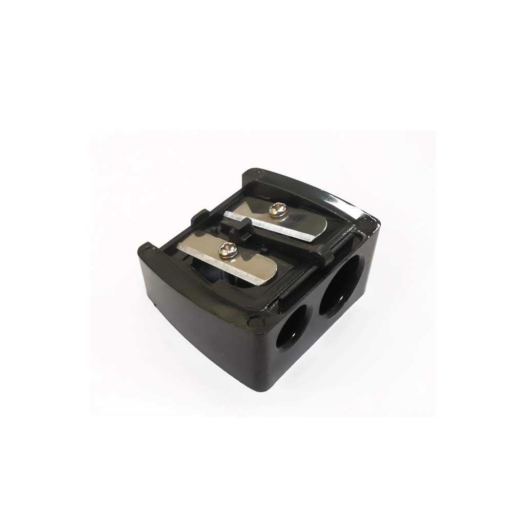 JOSALINAS Dual Makeup Sharpener (2 pack) for Cosmetic Eyebrow Eyeliner Pencil, Golden : Beauty