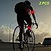 BSEEN 2 Pack LED Armbands for Running - Glow in The Dark Safety Running Gear LED Bracelet Sports Wristbands (red)