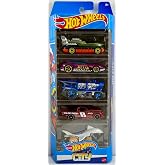 Hot Wheels City 5 Pack [Hover Storm, Gazella GT, Loco Motorin, Circle Trucker, Shark Bite] 1:64 Scale Diecast Toy Vehicles