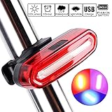 Bodyguard Bike Tail Light-USB Charging,(Red, Blue, Pink)3 Color Changing, 6 Modes, Waterproof & Lightweight.High Intensity Bike Rear Helmet Light Fits on any Bicycles.