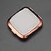 QIBOX Screen Protector Case Compatible Fitbit Versa, 2-Pack TPU Rugged Bumper Case Cover All-Around Protective Plated Bumper Shell Compatible Fitbit Versa Smartwatch