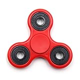 Yeahbeer Hand Fidget Spinner Toy Stress Reducer and Perfect For ADD, ADHD ,Finger Toy fidget work Ultra Fast Bearings (Red with black)