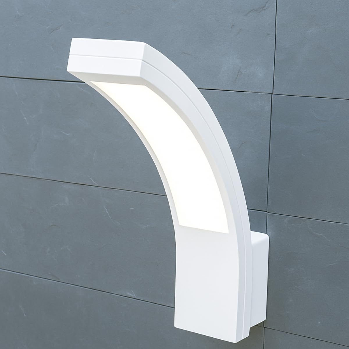 CGC Lighting LED Outdoor Wall Lights Mains Powered, Natural White 4000K, 10W, 900lm, Outside Lighting (White) — image 1