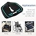 HOMYSNUG 100% Pure Memory Foam Seat Cushion for Car and Office Chair, Non–Slip Orthopedic Coccyx Chair Pillow for Tailbone Back Pain & Sciatica Relief, Washable Cover
