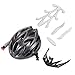 CCTRO Adult Cycling Bike Helmet, Eco-Friendly Adjustable Trinity Men Women Mountain Bicycle Road Bike Helmet Safety Protection (A Black)