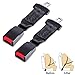 2 Pack Vehicle Specific Belt Extension (7/8 inch Metal Tongue) E11 Safety Certified Extender for Most Cars