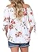 AlvaQ Women Chiffon Summer Open Back Tunic Sexy Casual Long Sleeve Floral Tops Juniors Blouses Plus Size Red