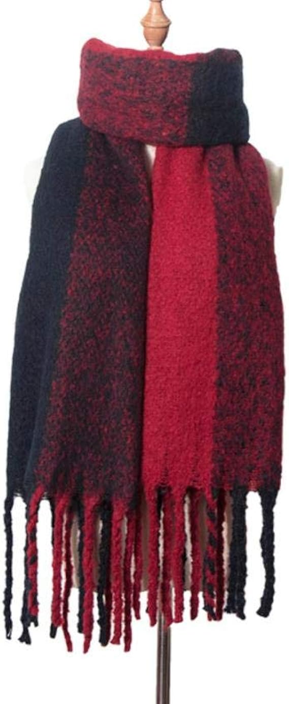 Ladies Scarves,Coarse Fringed Color Scarf Women'S Solid Shawl Thickened