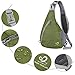WATERFLY Sling Chest Backpacks Bags Crossbody Shoulder Triangle Packs Daypacks for Cycling Walking Dog Hiking Boys Girls Men Women, Olive