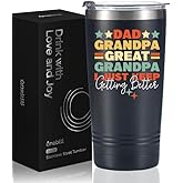 Onebttl Great Grandpa Gifts Tumbler for Christmas Birthday Father's Day, Great Grandfather 20oz Stainless Steel Cup with Lid and Straw, 20oz/590ml - Getting Better