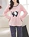 MyFav Big Girls Korean Fashion Pajama Set Lovely Elephant Sleepwear Pink Nighty