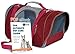 Large Cat Carrier By Sor Products  Spacious Travel Carrying Bag For Dogs and Cats W/ Built-In Leash  Airline Approved  17L x 12W x 11H Up To 15 Lbs