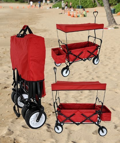 red collapsible wagon