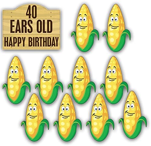 Birthday Yard Cards - ## Ears Old - Happy Birthday- Corn Birthday Pun (40 Ears Old)