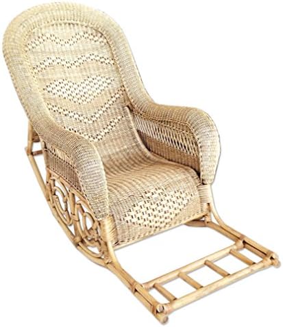 SARNN Classic Indoor Outdoor Endless Rattan Wicker Lounge Rocking Chair Armchair