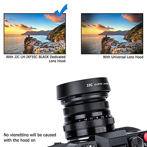 JJC Dedicated Metal Lens Hood Shade for Fuji Fujifilm Fujinon XF 35mm F2 R WR Lens,Fujinon XF