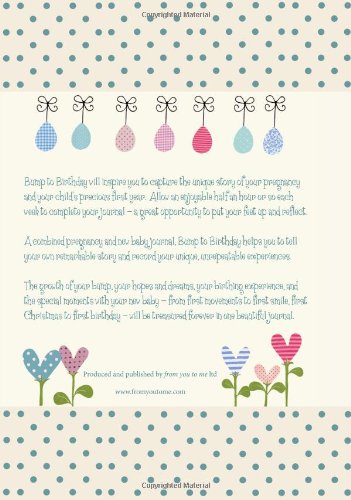 [- Bump to Birthday, Pregnancy & First Year Baby Journal : an award-winning journal / diary to