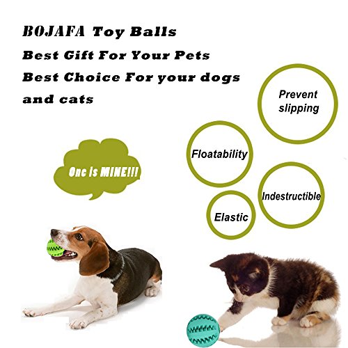 Dog Toy Balls (2 Pack) Dog Chew Toys Balls Tooth Cleaning of Non-Toxic Soft Rubber Silicone