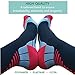 Compression Socks (Cushioned, Graduated Compression, Unisex for Men and Women) (One Pair) (Black) (US Men: 8-11 / US Women: 9-12)