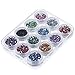 eBoot 12 Colors Nail Art Decorations Nail Stone Rhinestones with 12 Pack Small Container Pots, 6000 Pieces