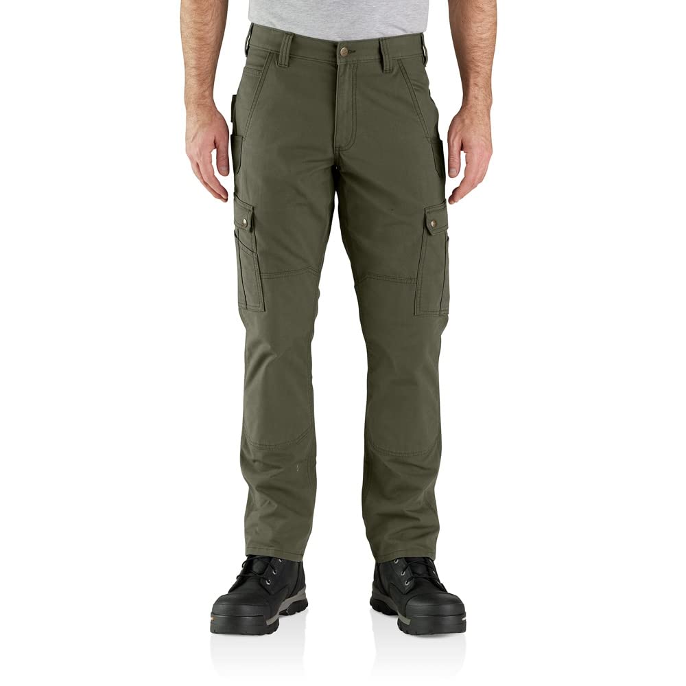 Carhartt Men's Relaxed Straight Ripstop Double-Front Cargo Pant, Basil, W33 x L36 Image Carhartt Men's Relaxed Straight Ripstop Double-Front Cargo Pant, Basil, W33 x L36 Image